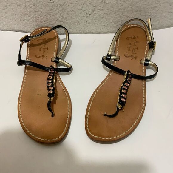 Miss Trish of Capri jeweled  Made in Italy 39 SANDAL - Picture 1 of 6